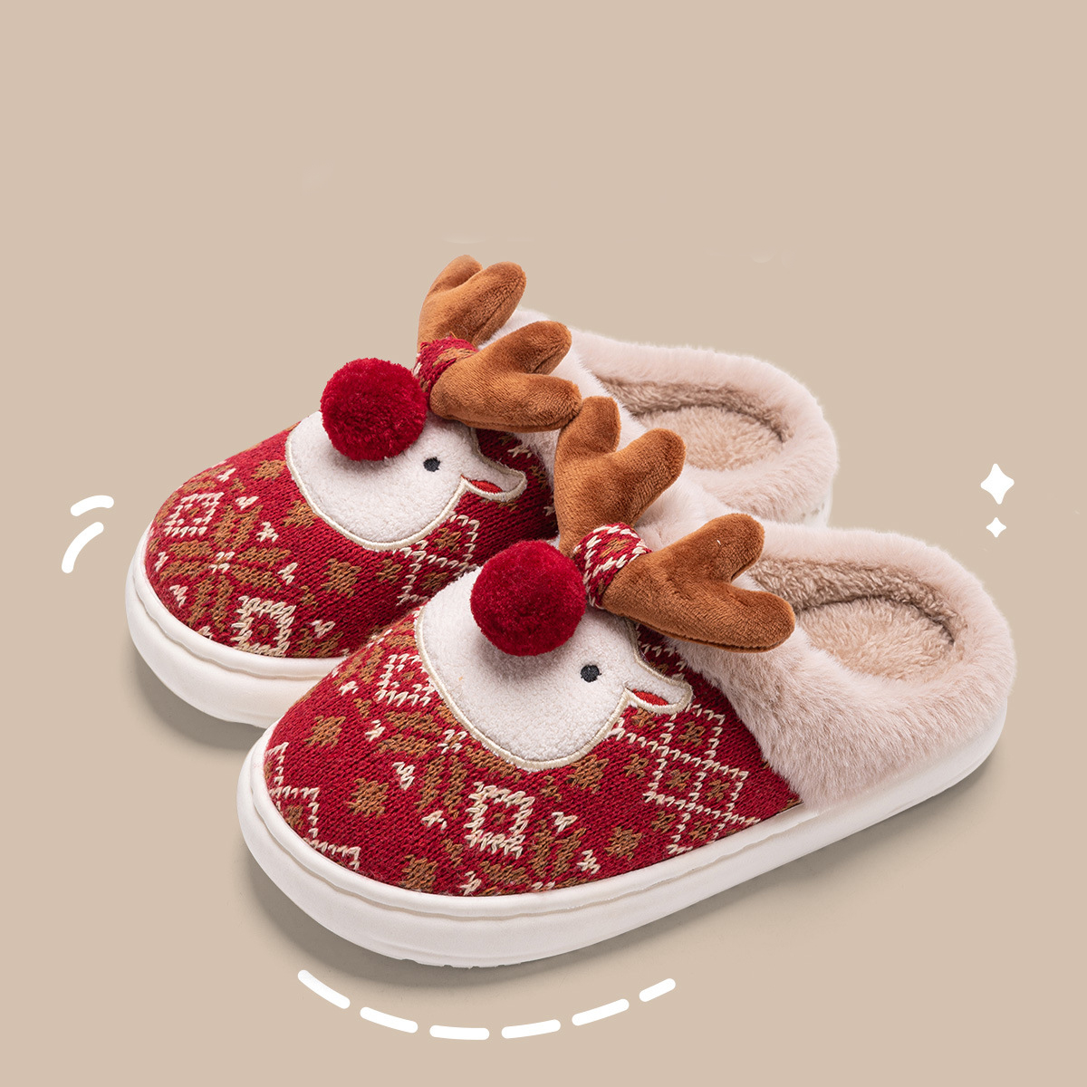 Plushy Elk Slippers